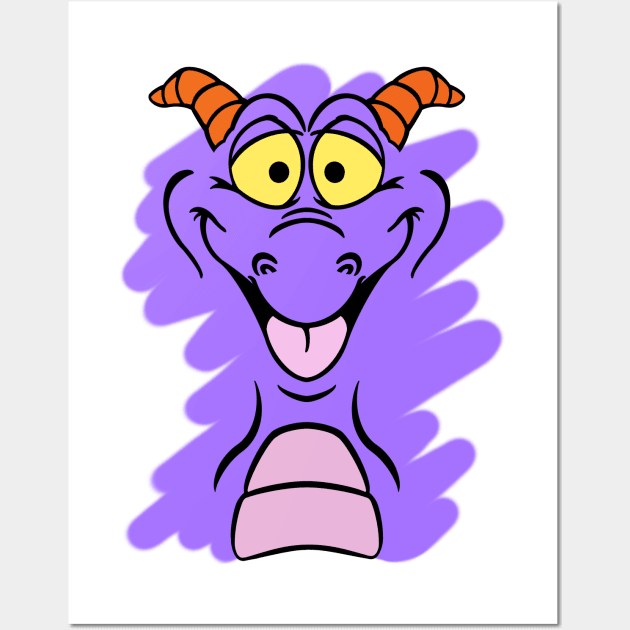 Happy little purple dragon of imagination Cosplay face paint Wall Art by EnglishGent